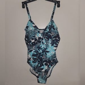 Beach House Bathing Suit One Piece Blue